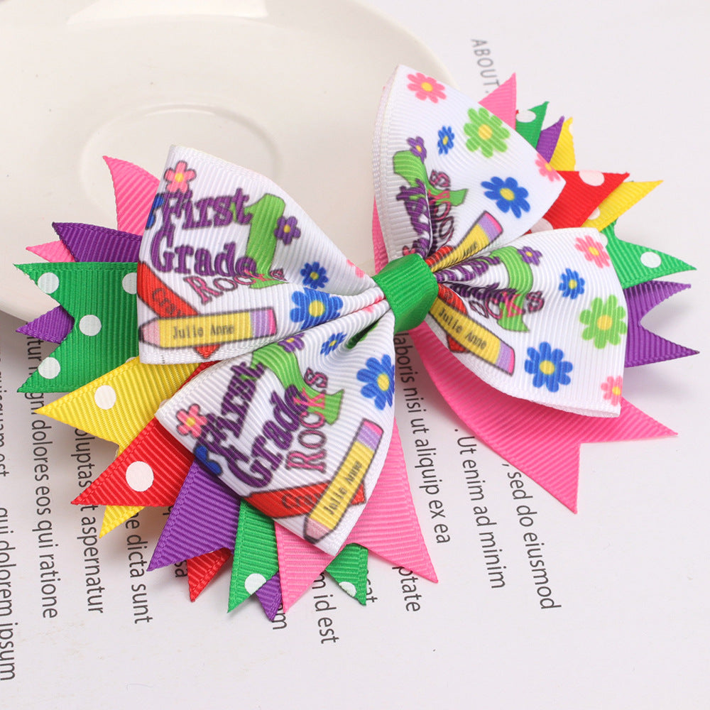 Wholesale new children' s bow hairpin back to school season